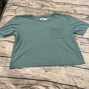 Pact Organic Cotton and Hemp Boxy Cropped Pocket Tee Size Small